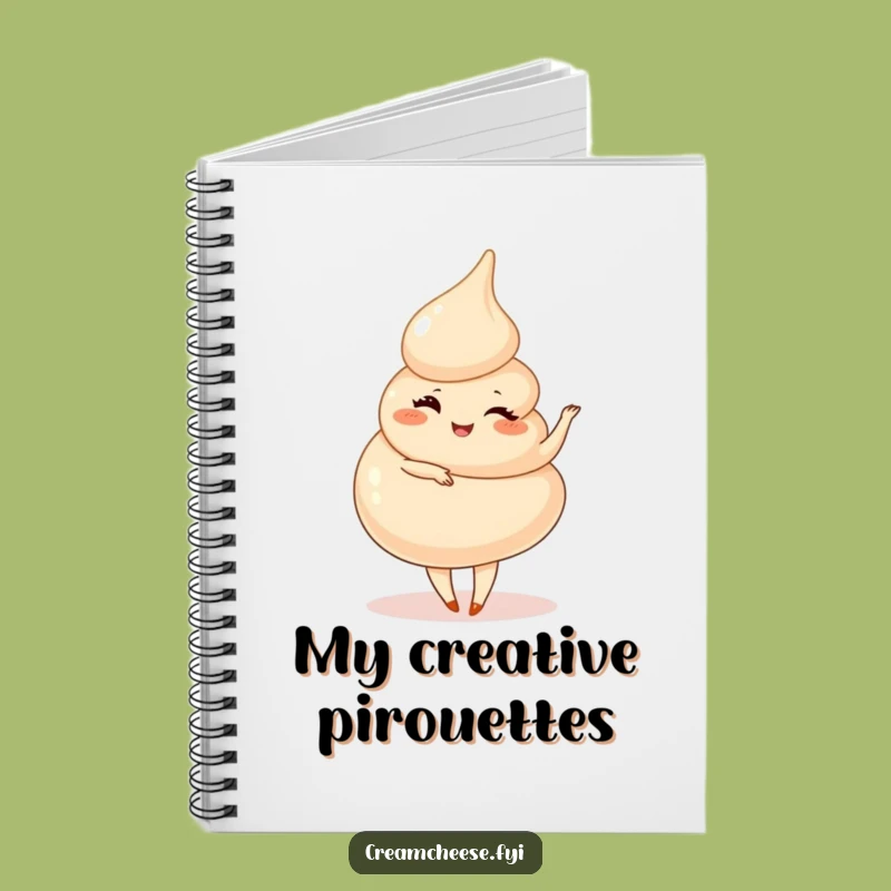 Funny Cream Cheese Swirl Pirouette Notebook - Playful Journal for Art & Ideas