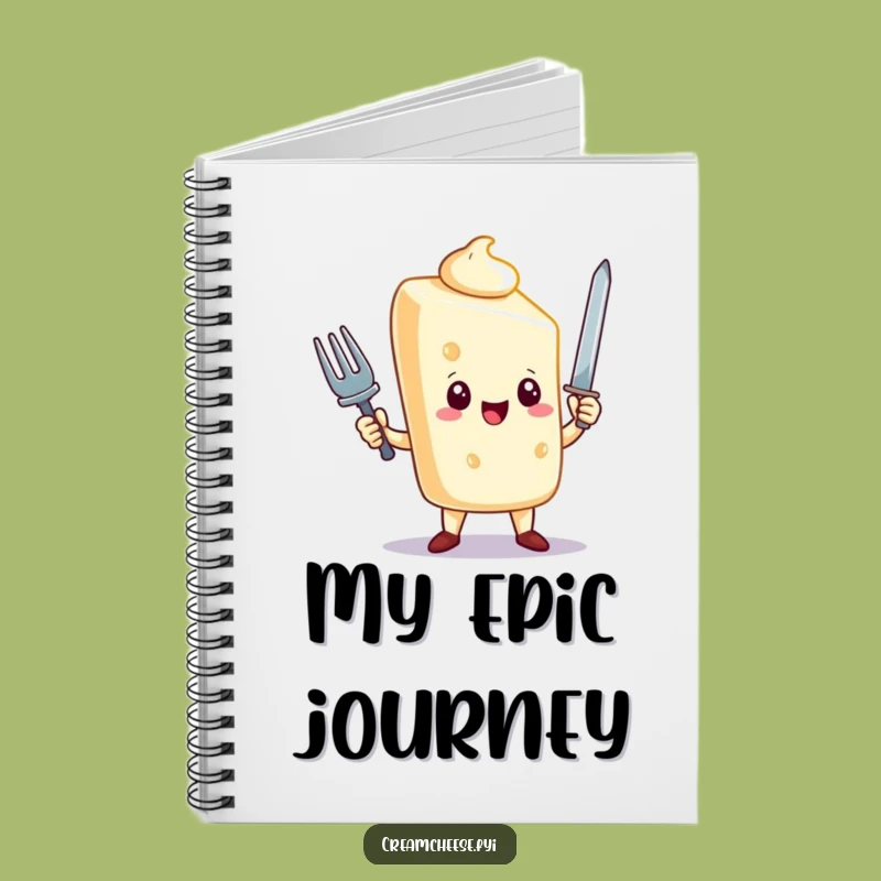 Funny Cream Cheese Notebook: Triumphant Hero, Journal for Victories, Great Gift