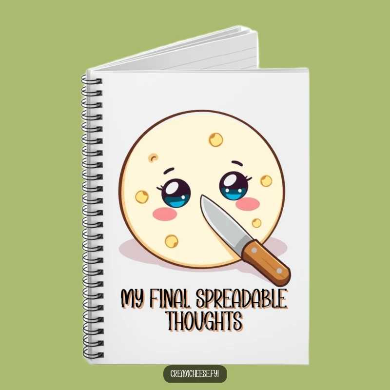 Funny Cream Cheese Slice Notebook: Jot Down Your Hilarious Thoughts