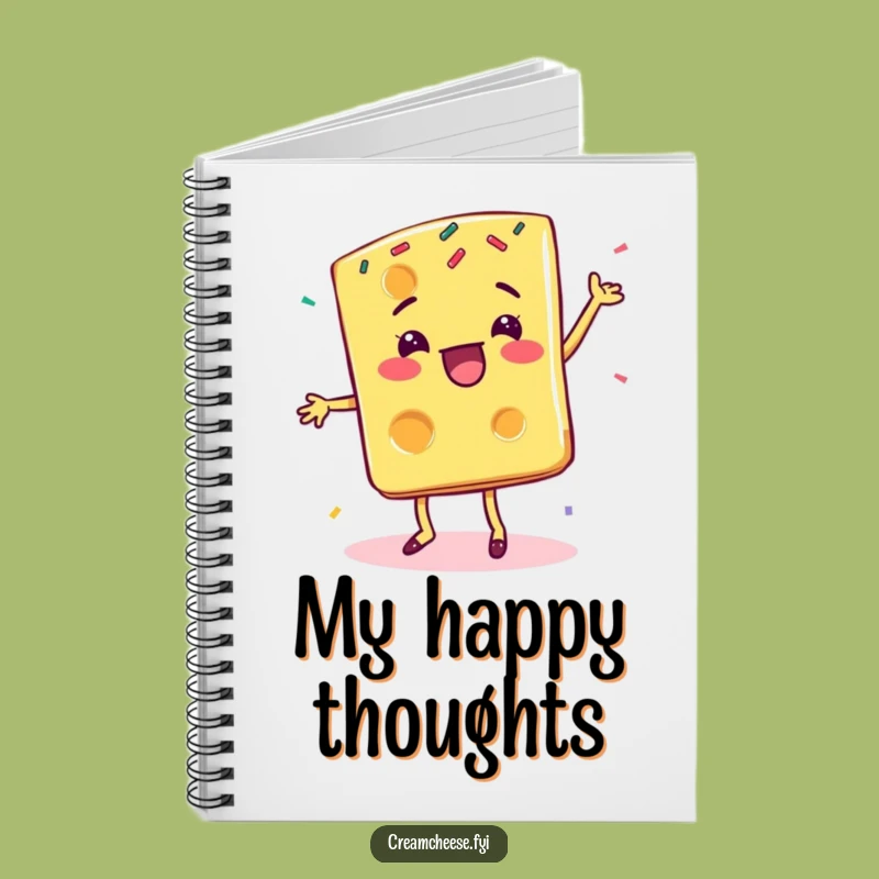 Funny Cheese Slice Notebook: Happy Sprinkle Dance Journal Pages