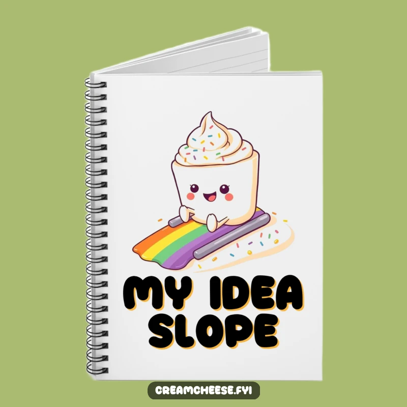 Funny Cream Cheese Sprinkle Slide Notebook: Ideas on the Go!
