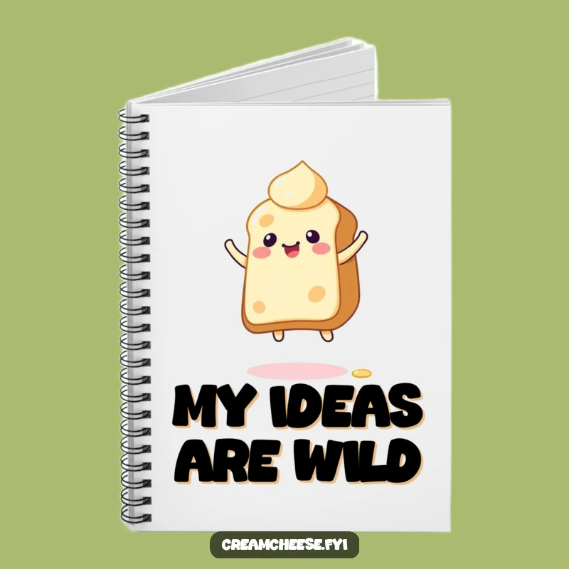 Funny Giddy Cream Cheese Toast Notebook: Jot Down Ideas with Bouncing Energy