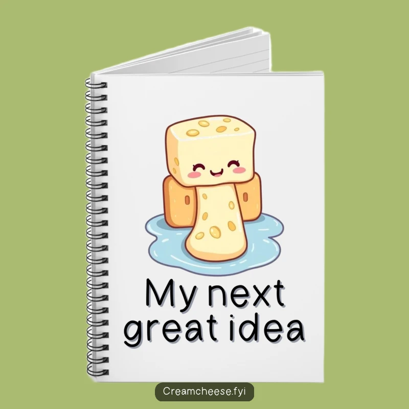 Funny Cream Cheese Waterslide Notebook: Jot Down Ideas with Cheesy Humor, a Fun Gift