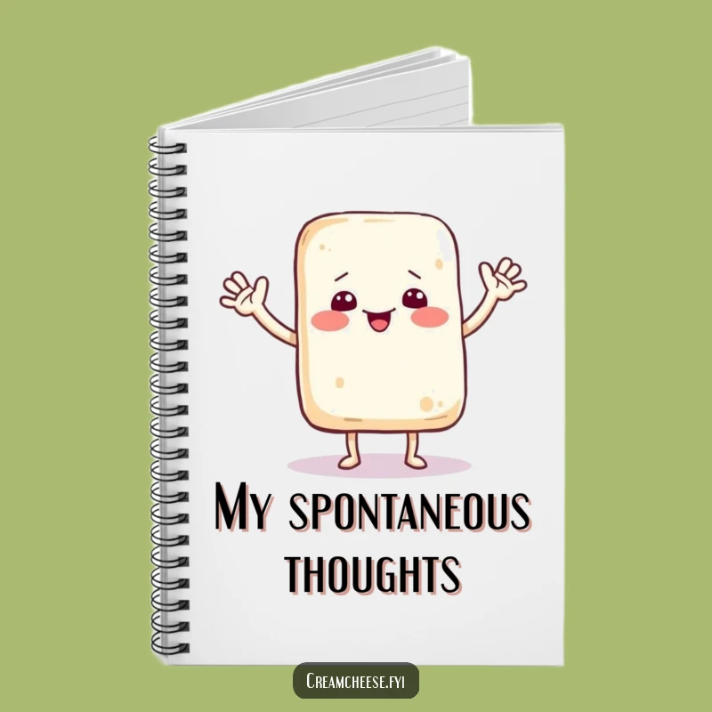 Funny Dancing Cream Cheese Bag Notebook: Cartoon Planner Gift