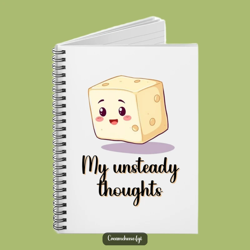 Funny Cream Cheese Notebook - Wobbly Ideas for Foodie Adventures