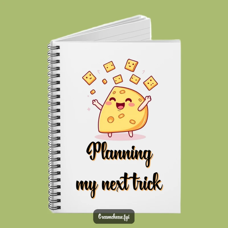 Funny Cheese Wedge Notebook: Whimsical Cracker Juggling Journal Pages