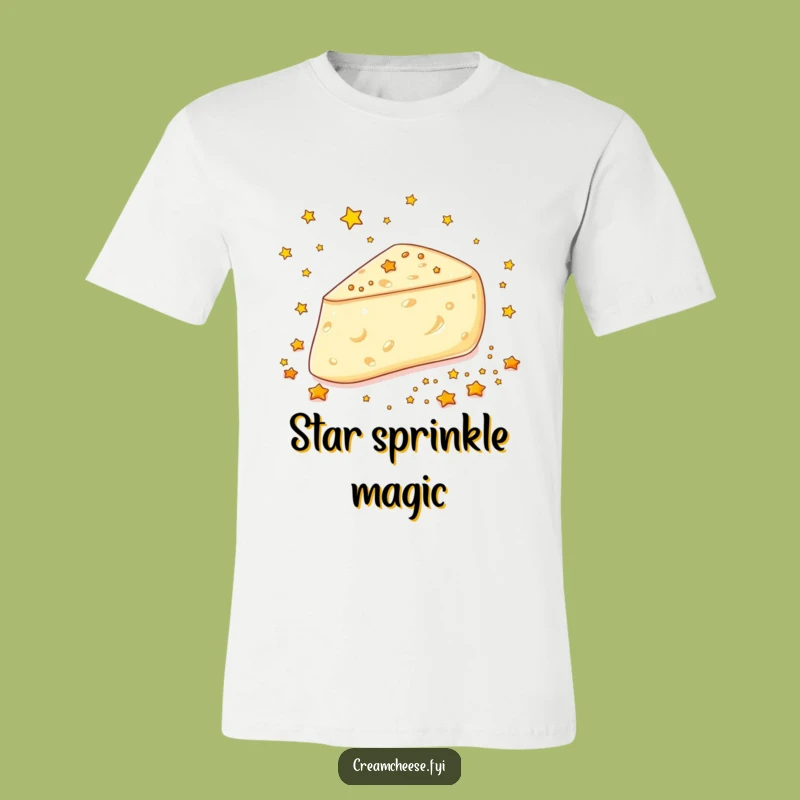 Funny Cream Cheese Stars T-Shirt - Glee Scatter Design, Whimsical Gift