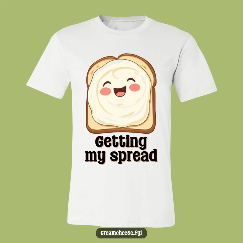 Funny Cream Cheese Smear T-Shirt: Joyful Toast Spread, Hilarious Foodie Gift