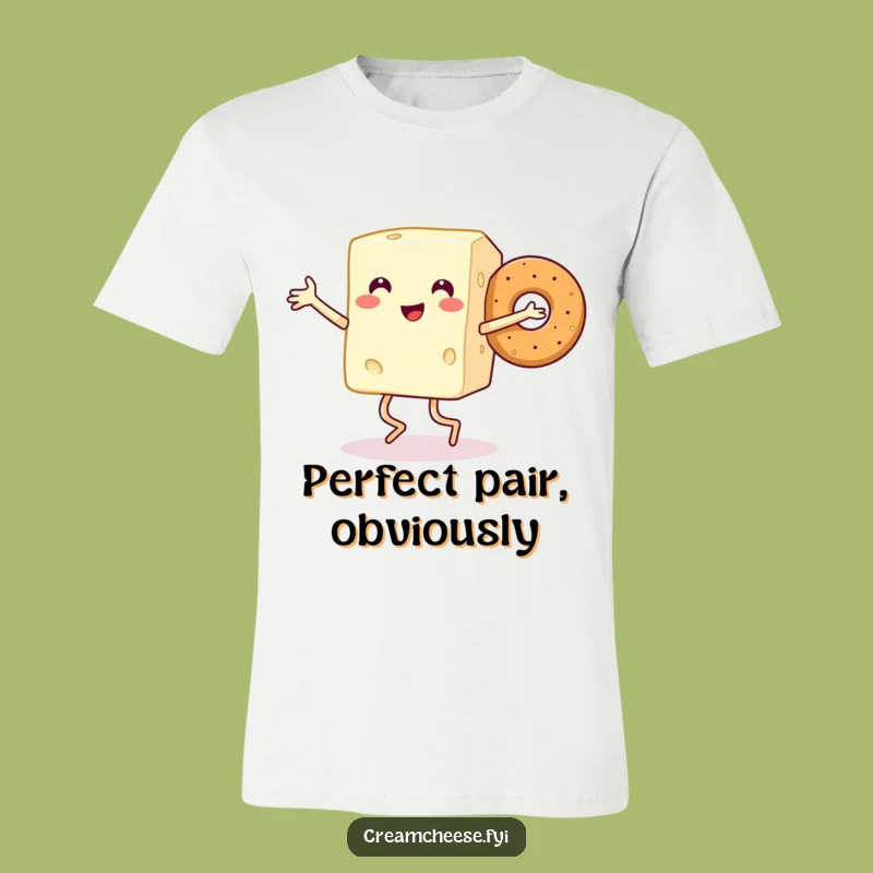 Funny Cream Cheese & Bagel T-Shirt: Joyful Breakfast Dance, Great Foodie Gift