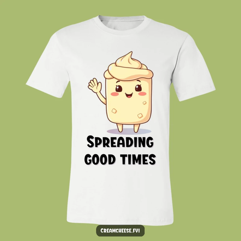Funny Cream Cheese Greeting T-Shirt - Friendly Character Apparel Funny Gift