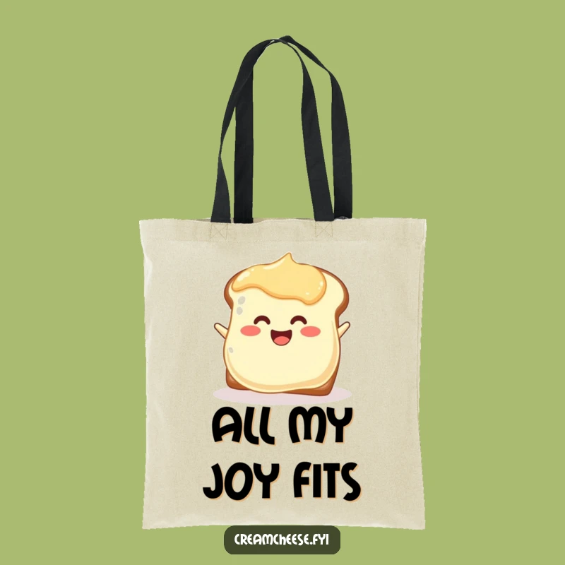 Funny Cream Cheese Blob Tote Bag: Carry Breakfast Cheer Everywhere