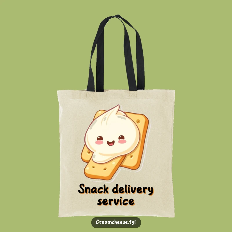 Funny Cream Cheese Cracker Tote Bag: Carry Your Essentials with this Hilarious Snack Accessory