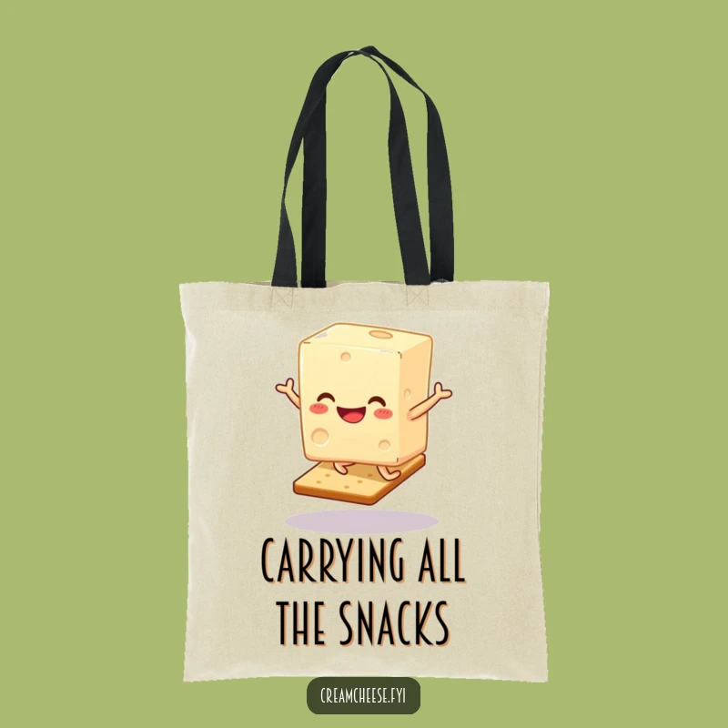 Funny Cream Cheese Hop Tote Bag - Joyful Cracker Design, Perfect Gift