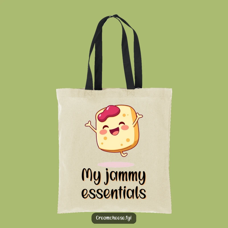Funny Cream Cheese Jam Tote Bag - Carry Your Breakfast with Joyful Style