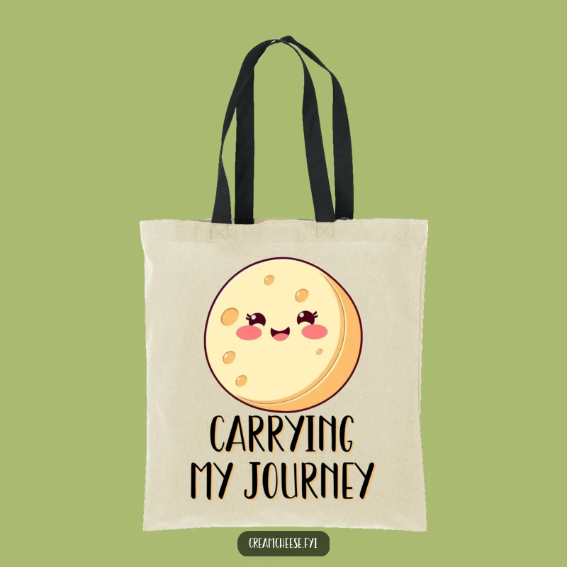 Funny Cream Cheese Tote Bag: Carry Spinning Wheels, Great Funny Gift for Bagel Lovers!