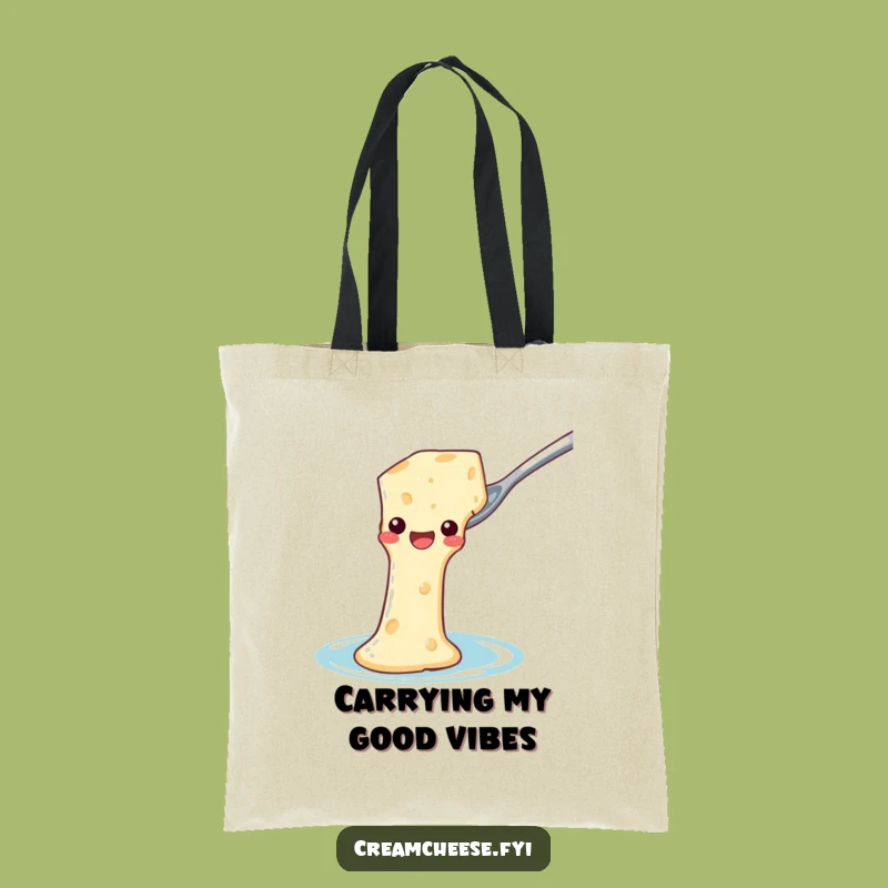 Funny Cream Cheese Waterslide Tote Bag: Carry Your Essentials with Humorous Flair