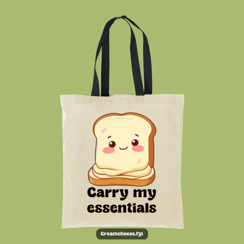 Funny Cream Cheese Wink Tote Bag: Carry Your Essentials with Playful Charm
