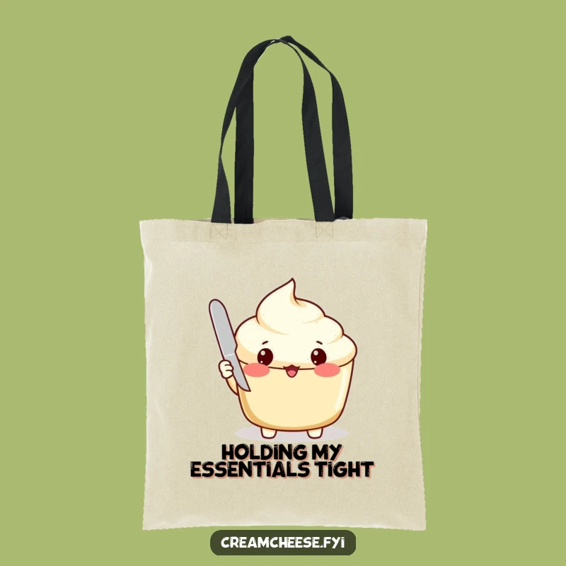 Funny Surprised Cream Cheese Tote Bag: Carry Your Essentials with Humorous Flair