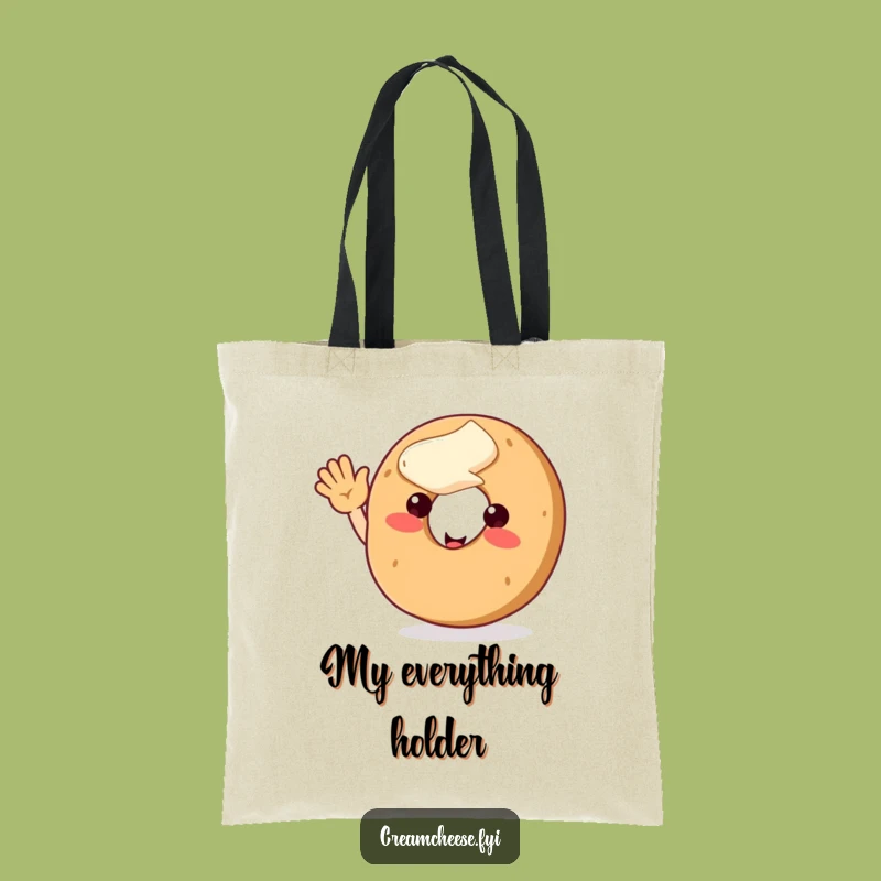 Funny Bagel Waving Tote Bag - Carry Your Fun Funny Gift